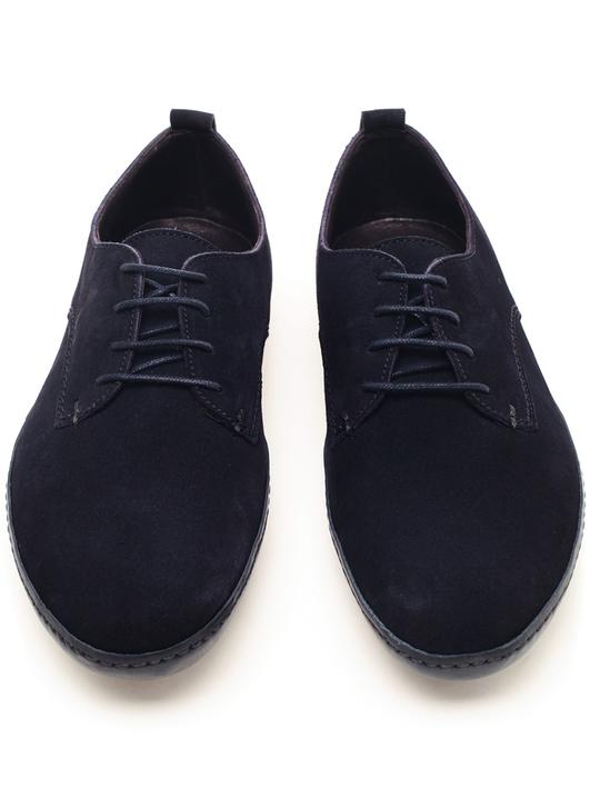 Dark blue suede shoes for men